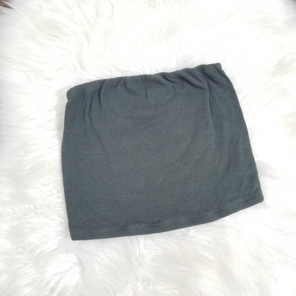 American Eagle | Army Green Stripless Crop Top Size XS